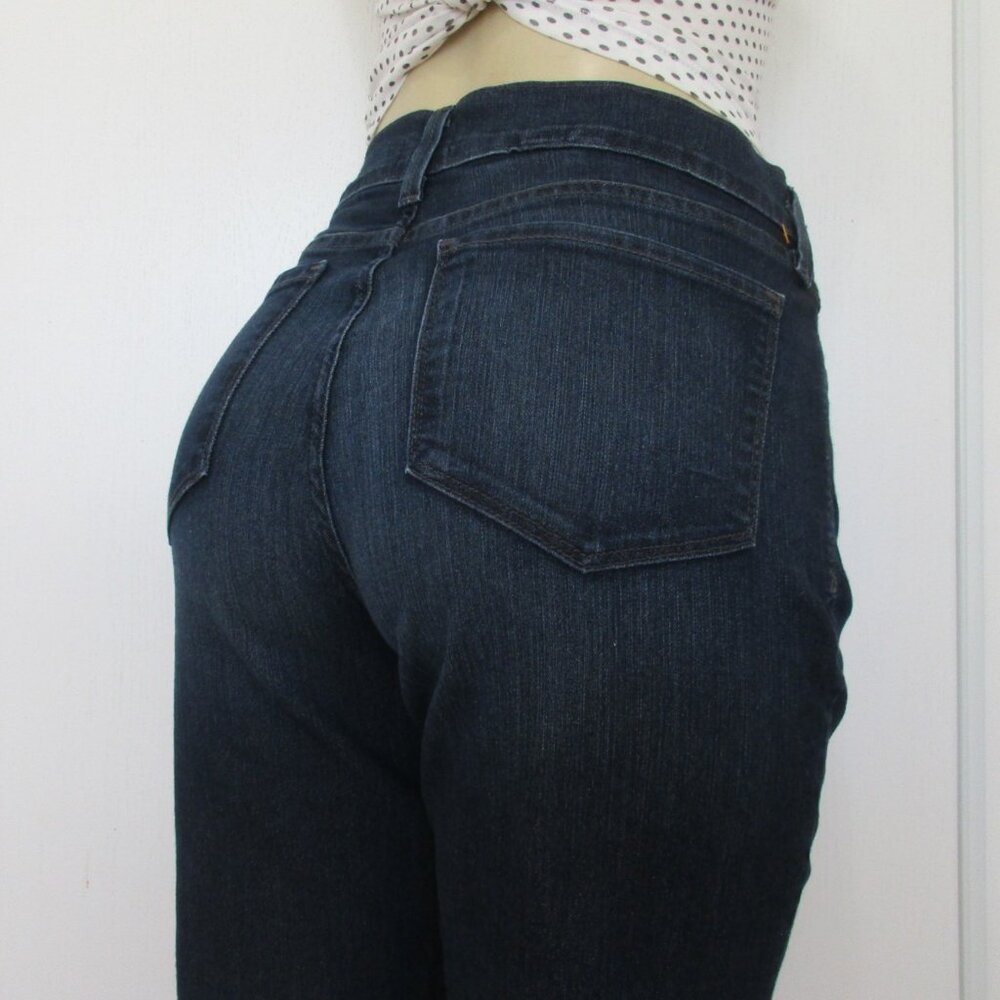 NYDJ Jeans Size 12 Ariel Lift Tuck Dark Blue Crop Denim